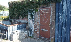 Duinweg bij volkstuin-complex, Noordwijk