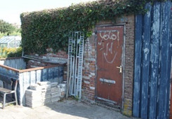 Duinweg bij volkstuin-complex, Noordwijk